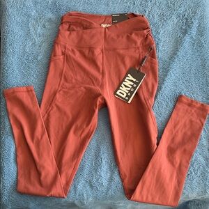 DKNY Rust Red High-Rise Leggings